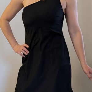 Sporty Abercrombie And Fitch Black One-Shoulder Dress